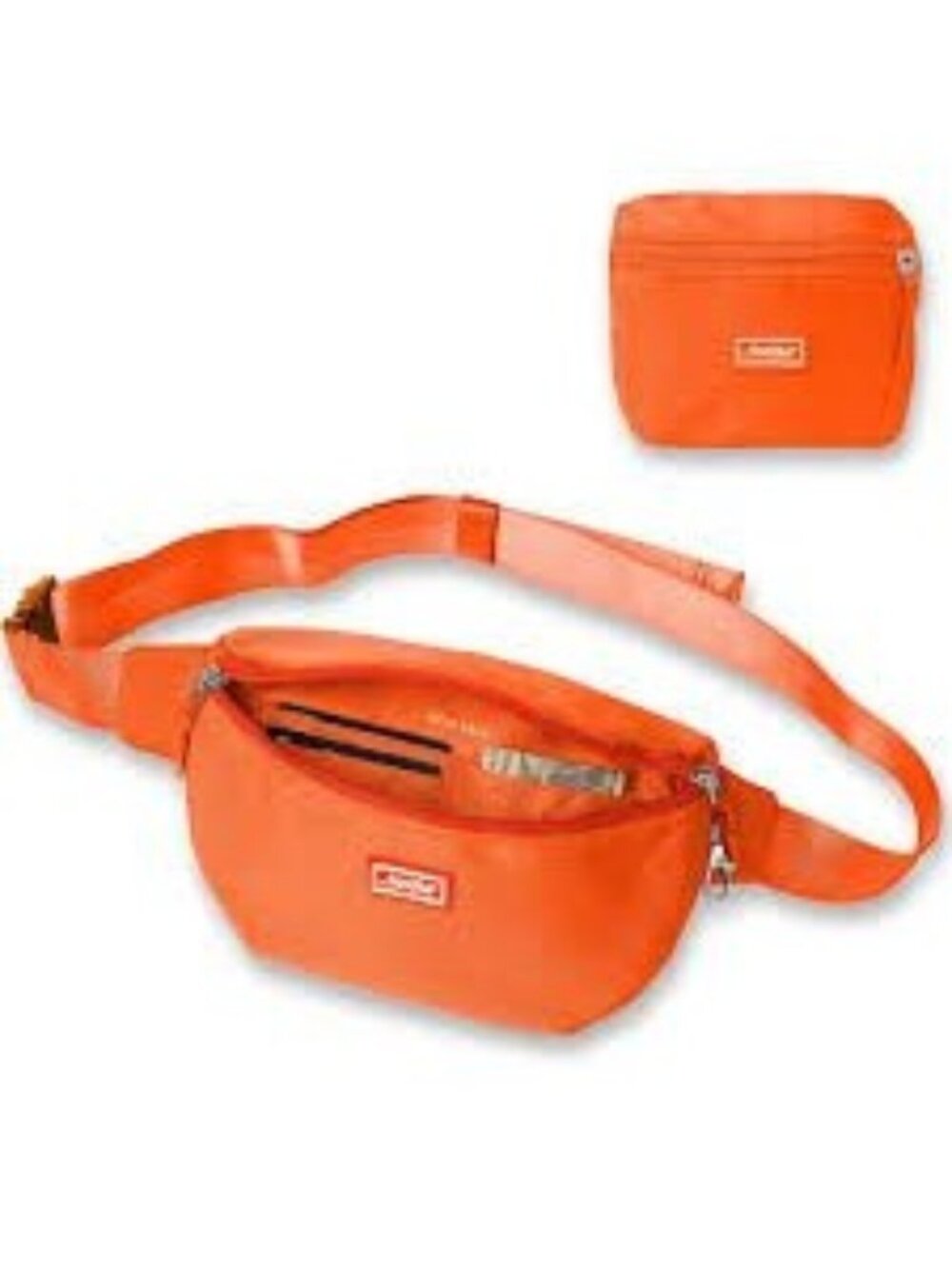 Foldie Unisex Neon Orange Lightweight Fanny Pack Adjustable Strap Waist Bag 2732